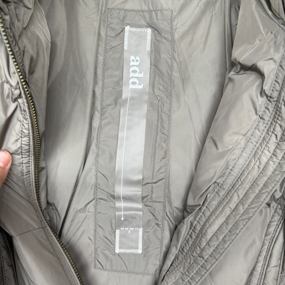 ADD Jacket Womens 4 Beige Pillow Collar Goose Down Coat  Italy Down Puffer - Picture 5 of 10